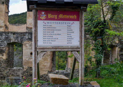 Burg Metternich an der Mosel 26 Burg Metternich über Beilstein an der Mosel