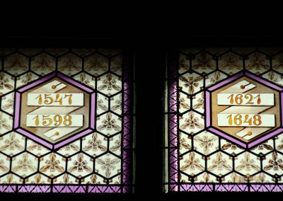 Altstädter Rathaus und Astronomische Uhr in Prag 57 fenster alter ratssaal altstaedter rathaus prag 8374