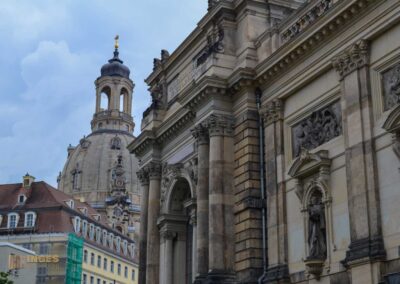 Die Brühlsche Terrasse und die Festung in Dresden 38 Blick von der Brühlschen Terrasse in Dresden