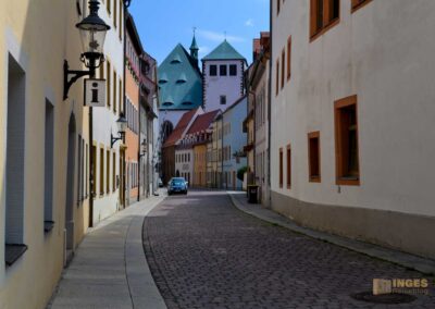 Blick zum Dom Silberstadt Freiberg