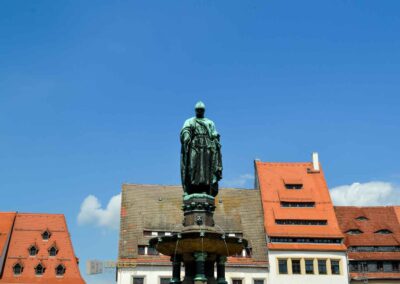 Löwenbrunnen Silberstadt Freiberg