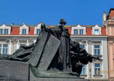 Jan-Hus-Denkmal auf dem Altstädter Ring in Prag