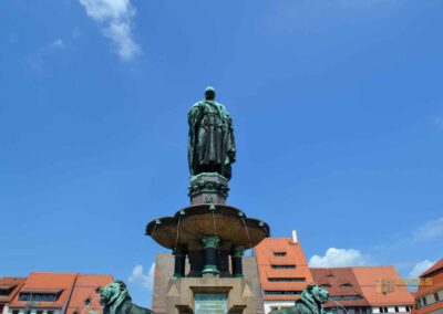 Löwenbrunnen Silberstadt Freiberg