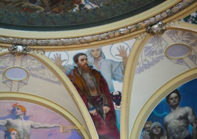 Das Gemeindehaus (Obecní dum) in der Prager Altstadt 54 Die Deckengemälde im Oberbürgermeistersaal im Prager Gemeindehaus