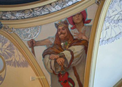 Das Gemeindehaus (Obecní dum) in der Prager Altstadt 57 Die Deckengemälde im Oberbürgermeistersaal im Prager Gemeindehaus