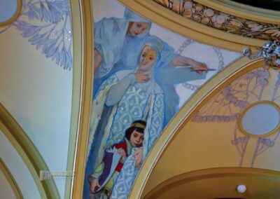 Das Gemeindehaus (Obecní dum) in der Prager Altstadt 59 Die Deckengemälde im Oberbürgermeistersaal im Prager Gemeindehaus