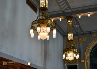 Das Gemeindehaus (Obecní dum) in der Prager Altstadt 83 der Sladovský-Saal im Prager Gemeindehaus