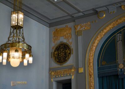 Das Gemeindehaus (Obecní dum) in der Prager Altstadt 84 der Sladovský-Saal im Prager Gemeindehaus