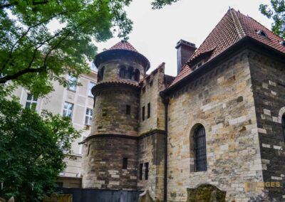 Die Jüdische Zeremonienhalle im Jüdischen Viertel in Prag