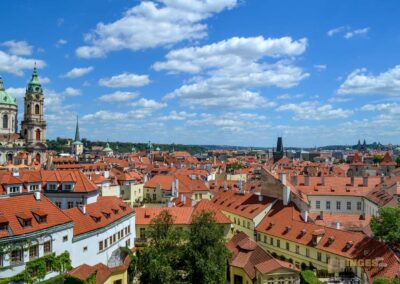 Ausblicke vom Vrtba-Garten (Vrtbovská zahrada) auf der Prager Kleinseite