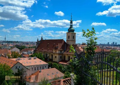 Ausblicke vom Vrtba-Garten (Vrtbovská zahrada) auf der Prager Kleinseite