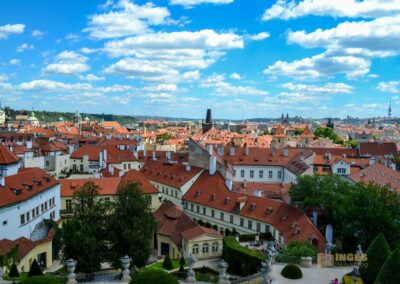 Ausblicke vom Vrtba-Garten (Vrtbovská zahrada) auf der Prager Kleinseite