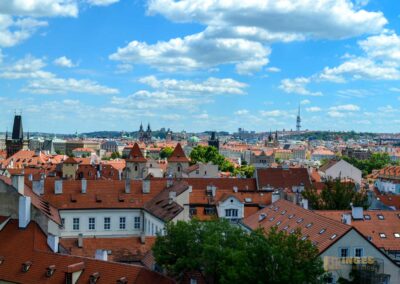 Ausblicke vom Vrtba-Garten (Vrtbovská zahrada) auf der Prager Kleinseite