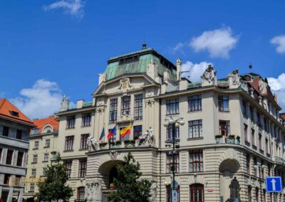 Altstädter Rathaus und Astronomische Uhr in Prag 102 Neues Rathaus Prag