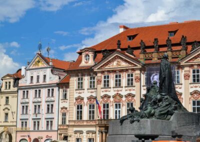 Jan-Hus-Denkmal auf dem Altstädter Ring in Prag