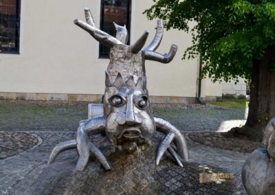 Sagenbrunnen in Lübbenau im Spreewald