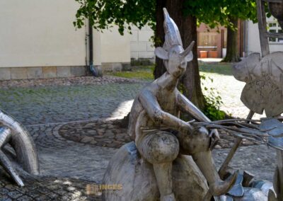 Sagenbrunnen in Lübbenau im Spreewald
