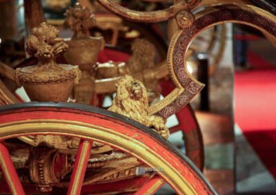 Krönungskutsche im Kutschenmuseum auf Schloss Augustusburg