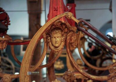 Krönungskutsche im Kutschenmuseum auf Schloss Augustusburg