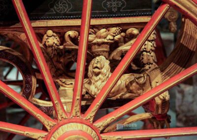 Krönungskutsche im Kutschenmuseum auf Schloss Augustusburg