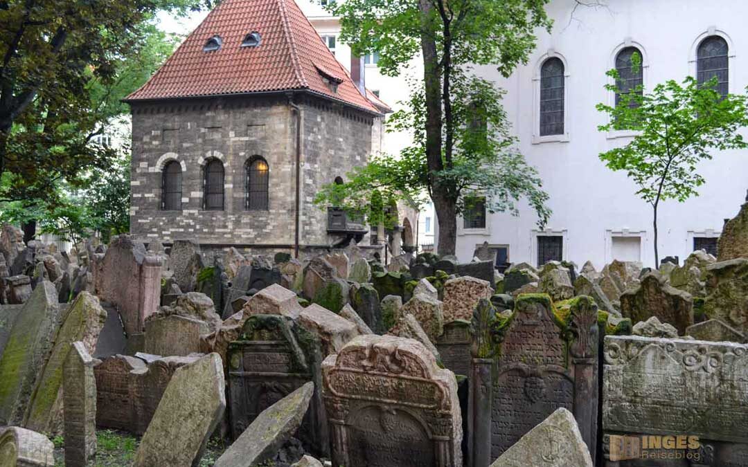 Die Jüdische Zeremonienhalle im Jüdischen Viertel in Prag