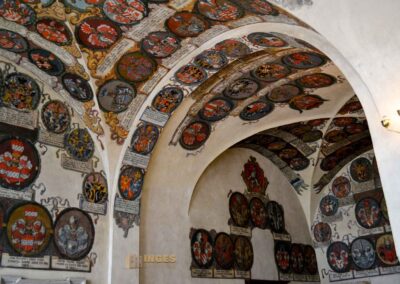 Die alten Landtafeln im Alten Königspalast auf der Prager Burg