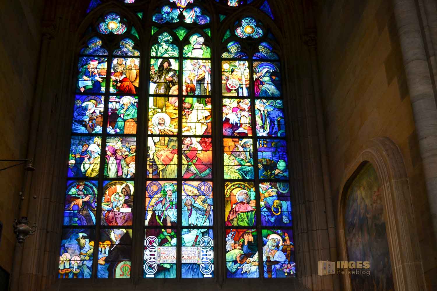 Glasfenster von Alfons Mucha im Veitsdom in Prag 0304 Glasfenster von Alfons Mucha im Veitsdom in Prag 0304