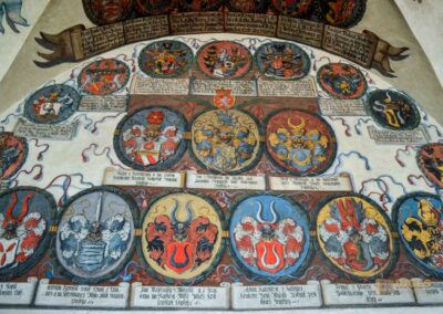 Die alten Landtafeln im Alten Königspalast auf der Prager Burg