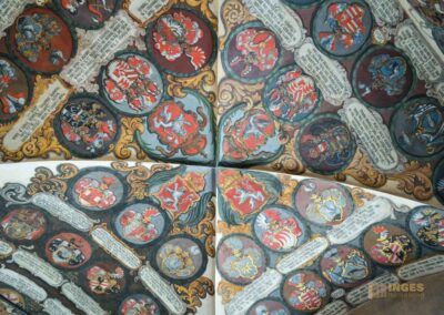 Die alten Landtafeln im Alten Königspalast auf der Prager Burg