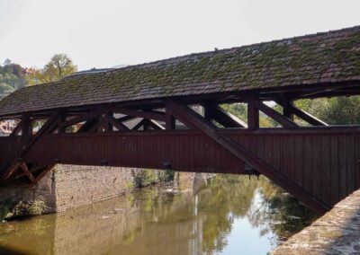 Schwäbisch Hall - In der Katharinenvorstadt unterwegs 37 Roter Steg in Schwäbisch Hall