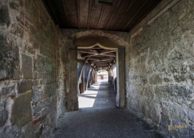 Schwäbisch Hall - In der Katharinenvorstadt unterwegs 38 Roter Steg in Schwäbisch Hall