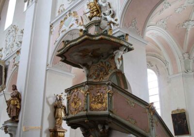 Kanzel in der Basilika St. Vitus in Ellwangen
