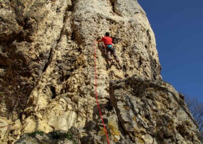 Kletterer am Rosenstein 1020