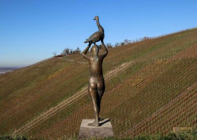 Frau mit Gans Skulpturenpfad Strümpfelbach 0646