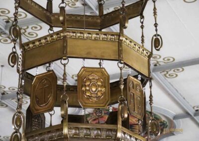 In der evangelischen Stadtkirche Göppingen 28 Leuchter ev. Stadtkirche Göppingen 0362