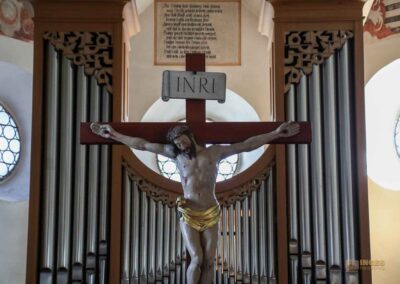 Evangelische Kirche in Lauterburg 20 Altarraum evang. Kirche Lauterburg 0038