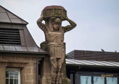 Blick vom Aussichtspunkt Bei der Erholung auf die Landungsbrücken Hamburg 6051