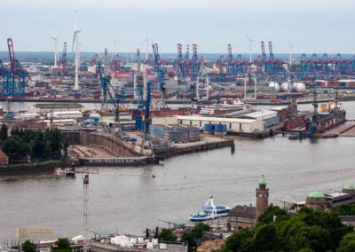 Blick vom Michel auf die Hafencity Hamburg 0056