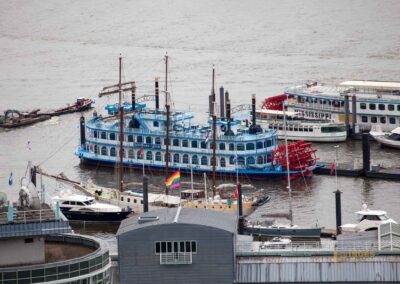 Blick vom Michel auf die Landungsbrücken Hamburg 0058