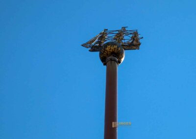 Das Hamburger Rathaus - außen 16 Fahnenmast vor dem Hamburger Rathaus 7830