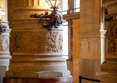 Das Hamburger Rathaus - innen 12 Säulenmedaillons Dielenhalle Hamburger Rathaus 0121