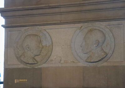 Das Hamburger Rathaus - innen 14 Säulenmedaillons Dielenhalle Hamburger Rathaus 6205