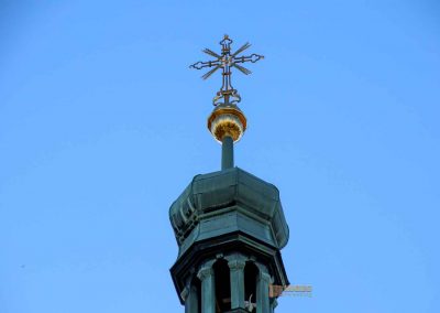 kirchturm st.laurentius-kirche berg petrin 6154