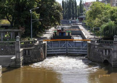 Die Halbinsel Kampa in Prag 2 schleuse smichov prag 6482