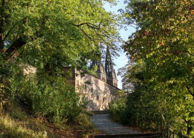Auf dem Vyšehrad in Prag 60 weg vom vysehrad prag zur Moldau 8133