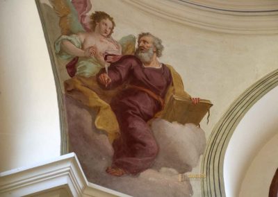 Die Kreuzgang-Kapellen im Prager Loreto (Pražská Loreta) 28 kapelle der hl. familie deckenfresko prager loreto 0700