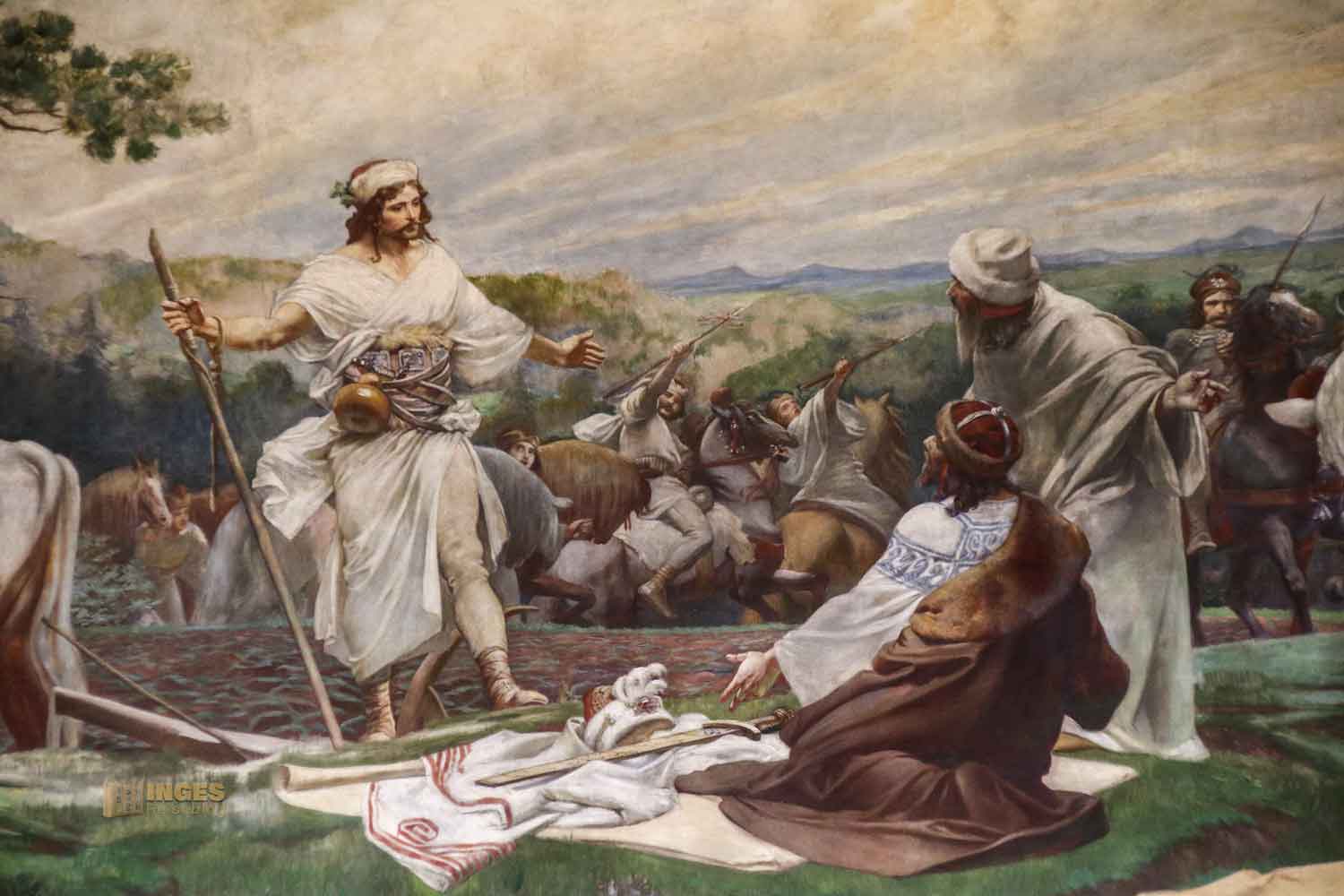 Libuše beruft Přemysl zum Stammesfürsten Nationalmuseum Prag 1087 Libuše beruft Přemysl zum Stammesfürsten Nationalmuseum Prag 1087