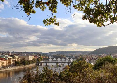 blick vom letna park auf die moldaubruecken in prag 8983