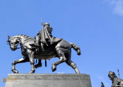 Das Wenzelsdenkmal (Pomník svatého Václava) in Prag 7 hl. wenzel am wenzelsdenkmal in prag 0142