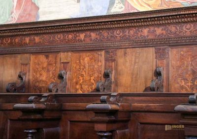 In der Basilika Santa Maria Novella in Florenz 43 chorgestuehl Tornabuoni-Kapelle basilika santa maria novella florenz 3266